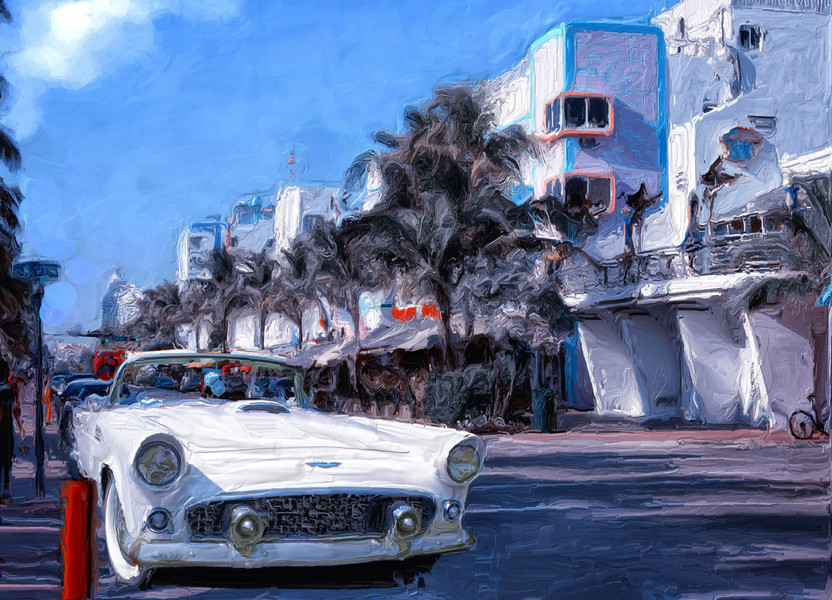1956 Thunderbird on Ocean Drive