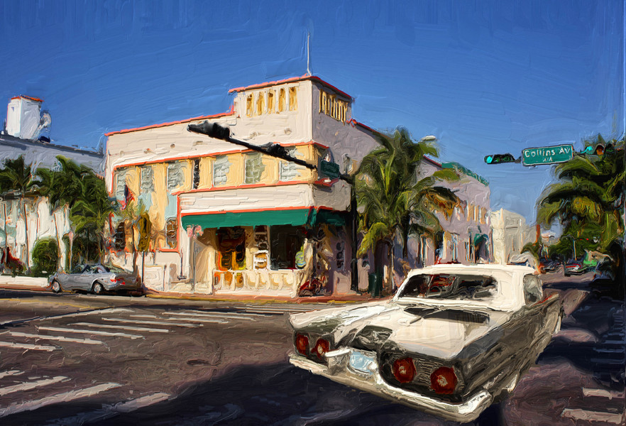 Collins Avenue with 1959 Thunderbird