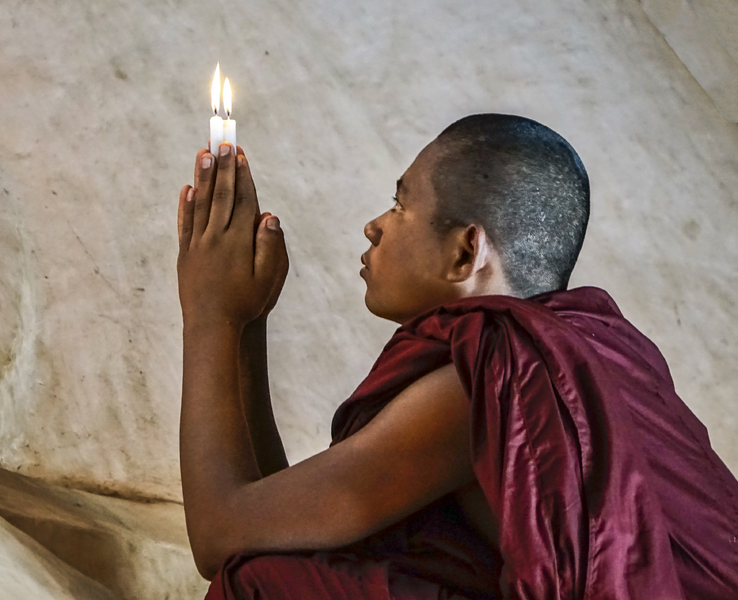 102- Monk with Two Candles